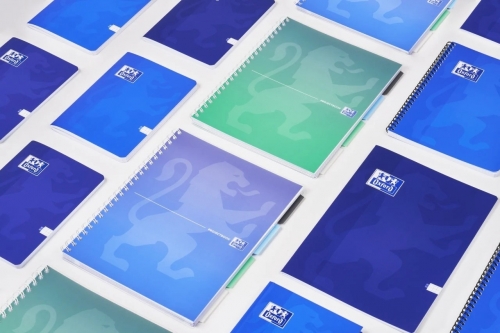 Caiet organizator Oxford Project Book, A4, 80 file, coperta PP, gradient classic mix culori, patratele